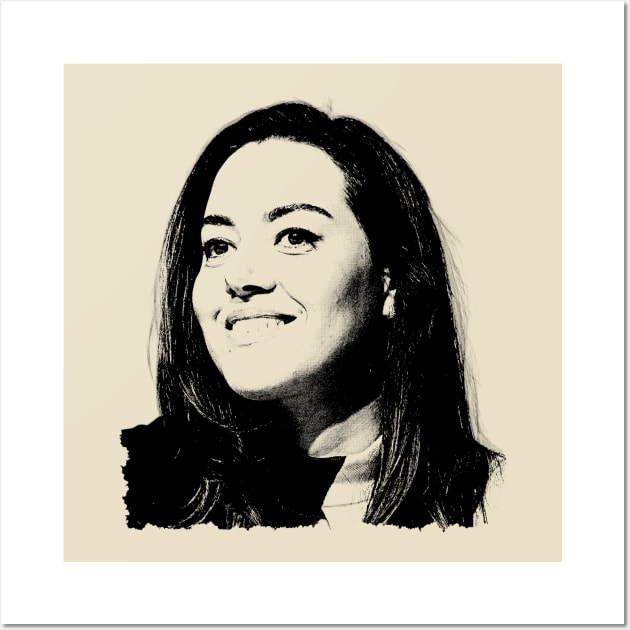 Aubrey Plaza Wall Art by Lowchoose